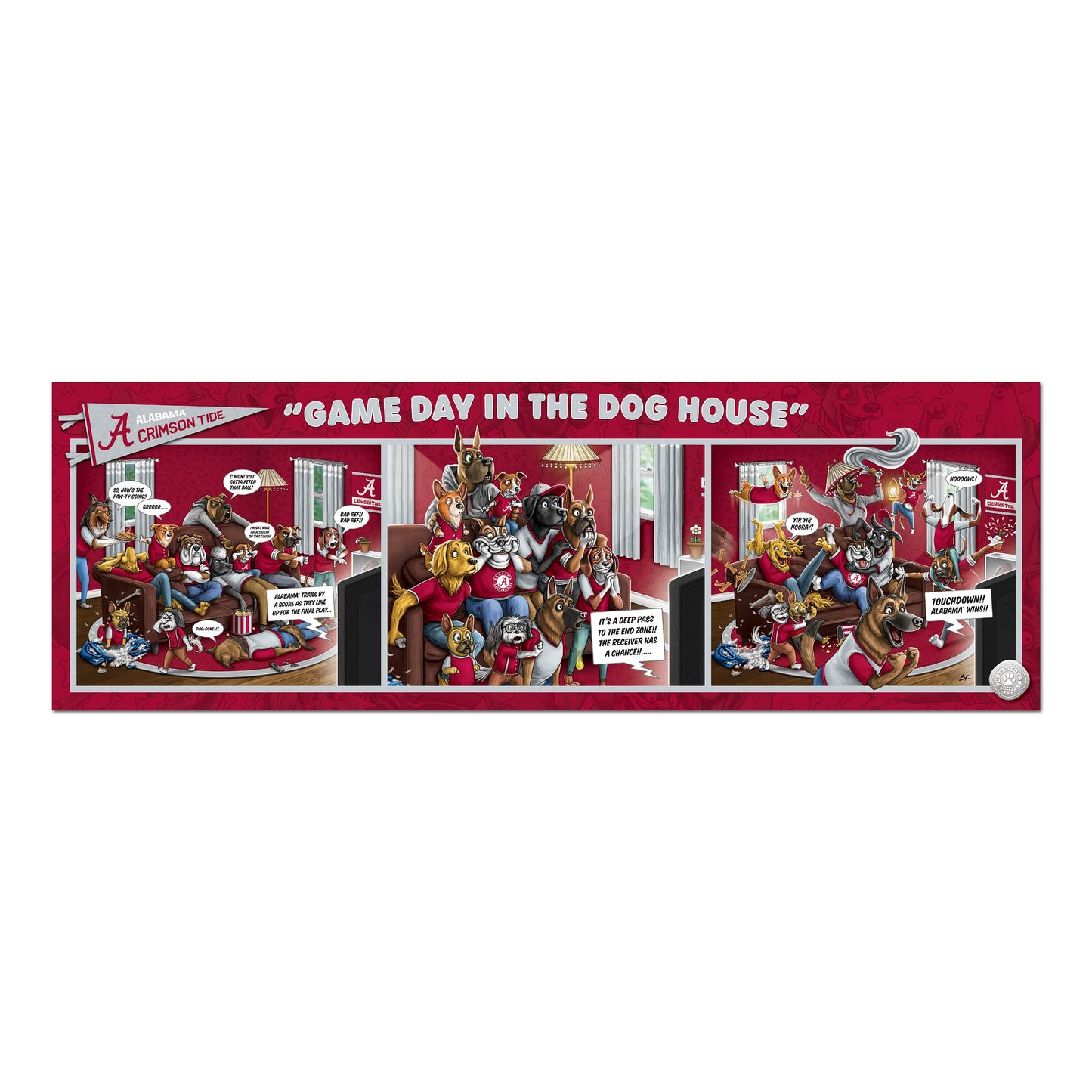 Youthefan Ncaa Alabama Crimson Tide Game Day In The Dog House 1000Pc Puzzle