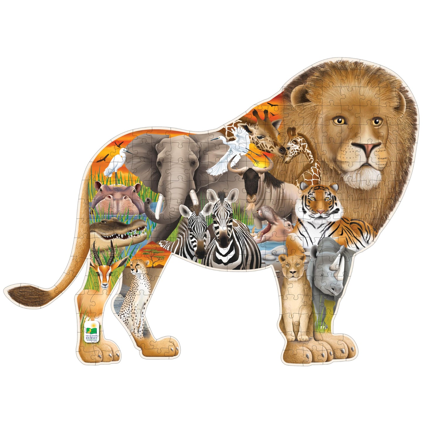 The Learning Journey: Wildlife World - Safari Puzzle - 200Pcs Challenging Jigsaw Puzzles - Intellectual Game Learning Education
