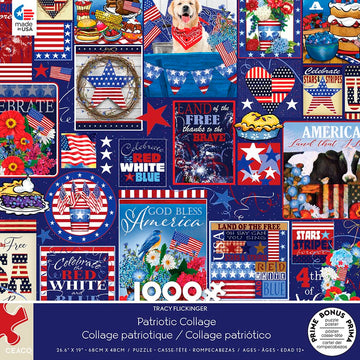 Ceaco - Tracy Flickinger - Patriotic Collage - 1000 Piece Jigsaw Puzzle