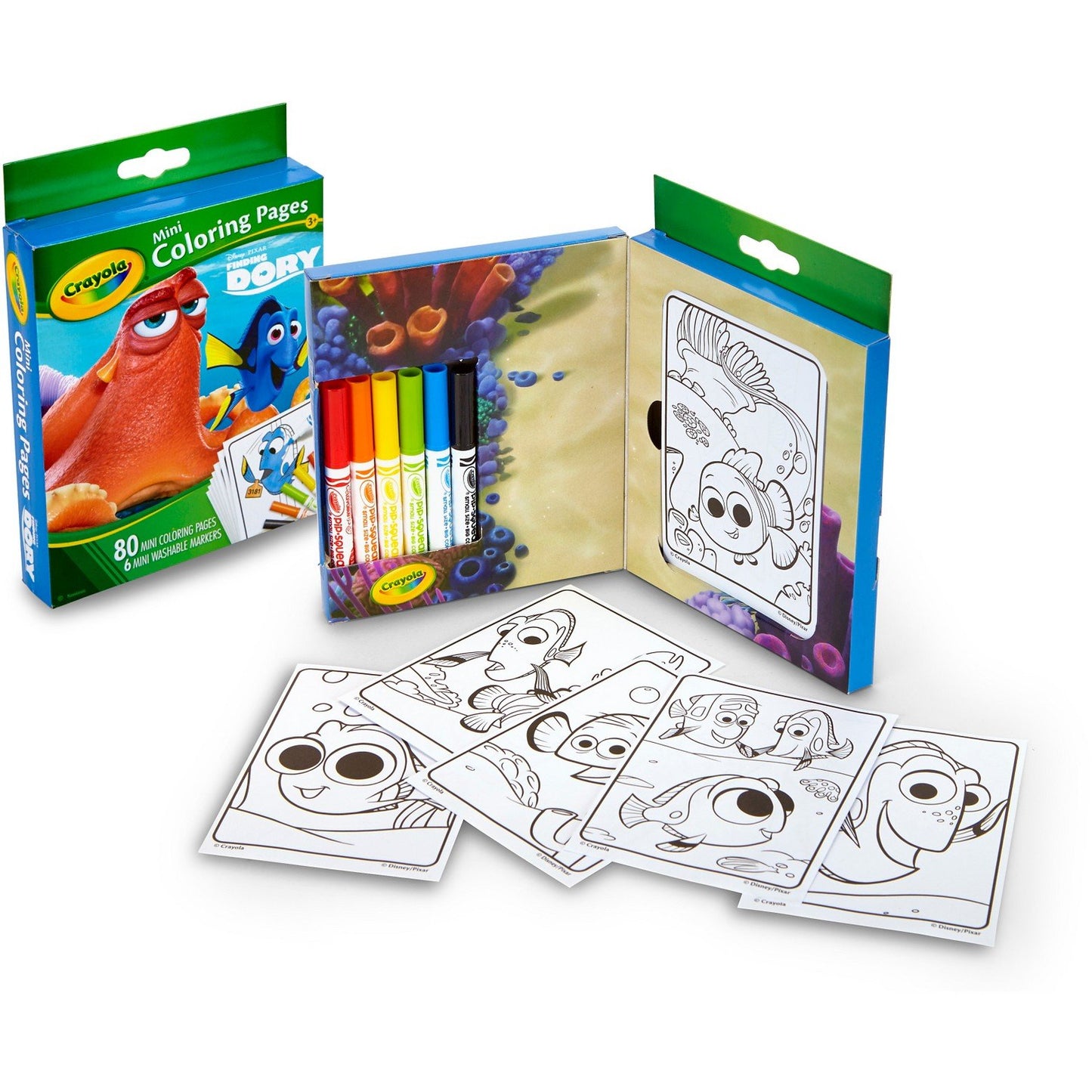 Crayola Mini Coloring Pages - Finding Dory - 1 Count, Original Color, Art Media Paper, Model 04-2008