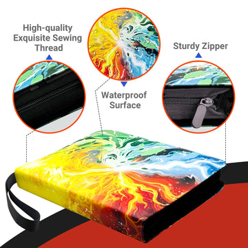 Trading Card Binder for TCG Cards 4-Pocket Portable Card Collector Ablum Holder Book Fits 400 Cards with 50 Removable Sleeve Waterproof BKM Card Binder Display Storage Carrying Cases for TCG-Storm