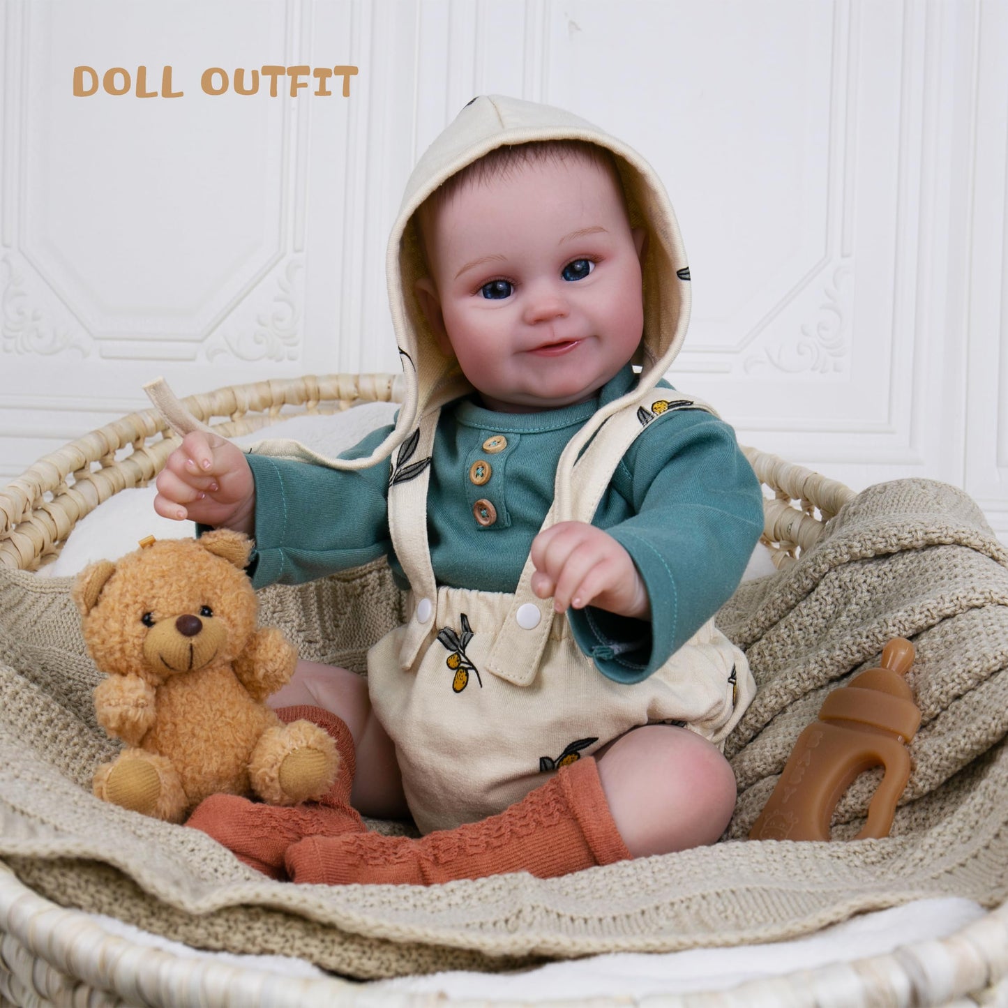 Ekokiz Reborn Baby Dolls Clothes Girl Fashion Doll Clothes 17-22 Inches Baby Alive Outfits Accessories For Real Life Newborn Gir