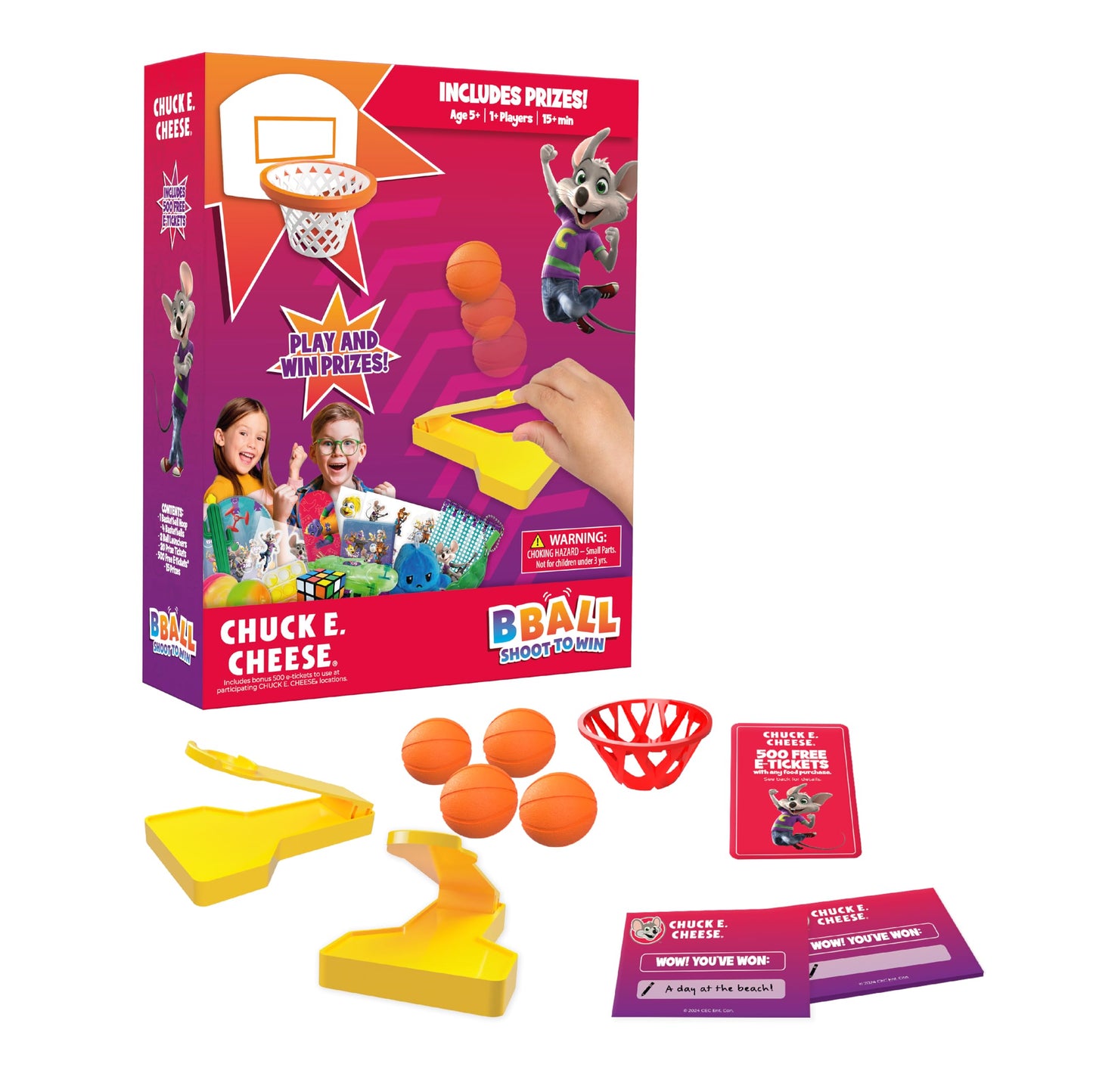 Wilder Chuck E. Cheese Basketball Tabletop Game Includes 15 Prizes – Mini Arcade Style Game For Kids