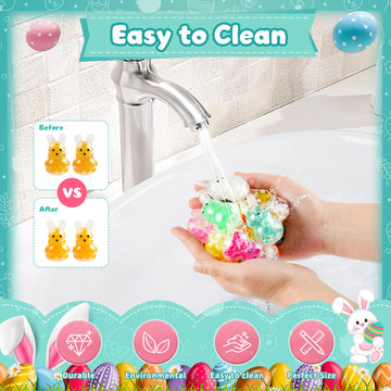 28Packs Easter Bunny Stress Balls,Easter Basket Stuffers,Easter Squishy Squeeze Balls Bulk Fidget Toys For Adults,Stress Relief