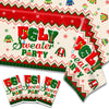 3Pcs Ugly Sweater Tablecloths-Ugly Sweater Party Decorations Christmas Rectangular Plastic Table Covers For Christmas Party Supp