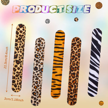 25 Pieces Animal Print Wristband Wild Animal Slap Bracelets Assorted Safari Print Slap Bracelet Deer Leopard Tiger Slap Bracelet