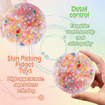 1Pcs Non-Sticky Skin Picking Fidget Toys, Silicone Picking Sensory Pick Fidget Pad, Skin Picking Pocket Pads To Pick Dig And Pee