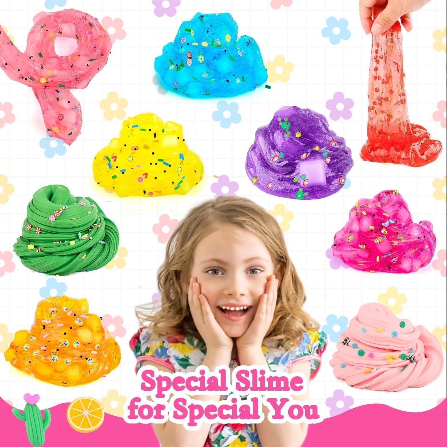 11Pack Slime For Kids Toy, Jelly Cube Clear Slime Kit For Girls Toys 6 7 8 9 10 11 12, Crunchy Slime, Butter Slime, Kids Boy 6-1