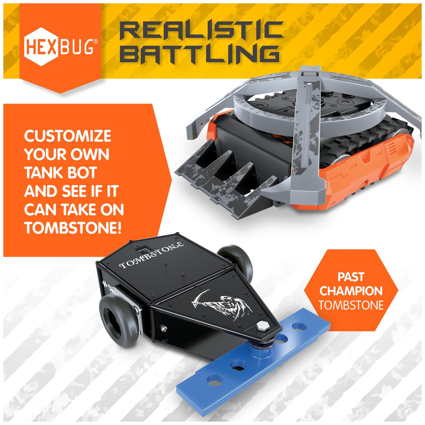 HEXBUG BattleBots Arena MAX, Multiplayer Robot Board Game for Kids, Remote Control Toy, Batteries Included, for Boys and Girls A