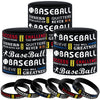 Deekin 36 Pcs Baseball Motivational Silicone Wristband Bracelets Baseball Party Favors Gifts Sports Prizes Birthday Party Suppli