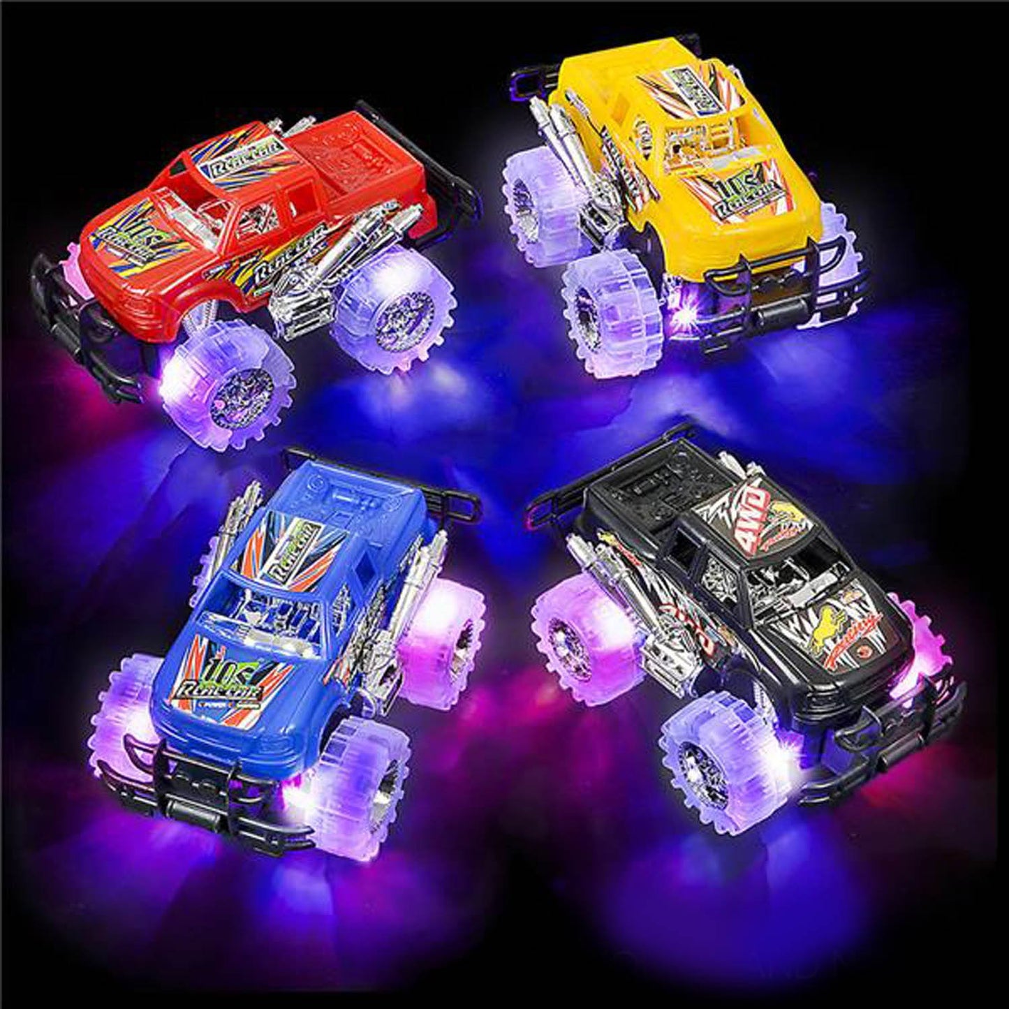 ArtCreativity Light Up Monster Trucks for Boys and Girls, Toy Truck Set of 2, Monster Trucks for Boys 3-6 Years Old, Toddler Mon