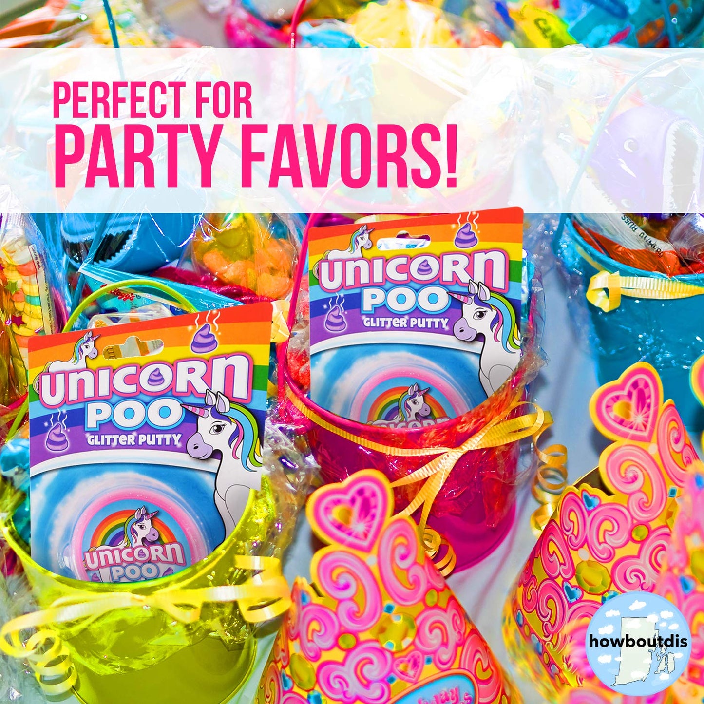 3'' Magical Unicorn Poo Putty - Pink & Sparkly (3 Pack)