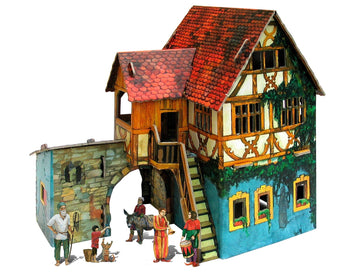 Clever Paper Sailor'S House With Figures
