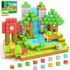 100Pcs Magnetic Blocks - Build Mine Magnet World Forest Dinosaur Edition, Sensory Stem Construction Building Toys Kids Games For