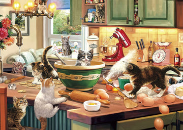 Rajrned Puzzles For Adults - Jigsaw Puzzles 1000 Pieces - Kitchen Cats