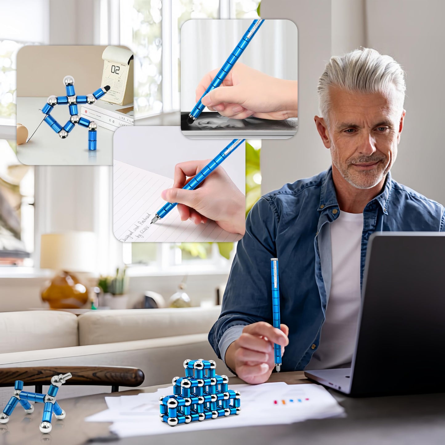 Felikray Magnetic Fidget Pen Toys For Adults Teens Cool Birthday Gifts For Young Men Unique Gifts For Teenage Boys Novelty Chris