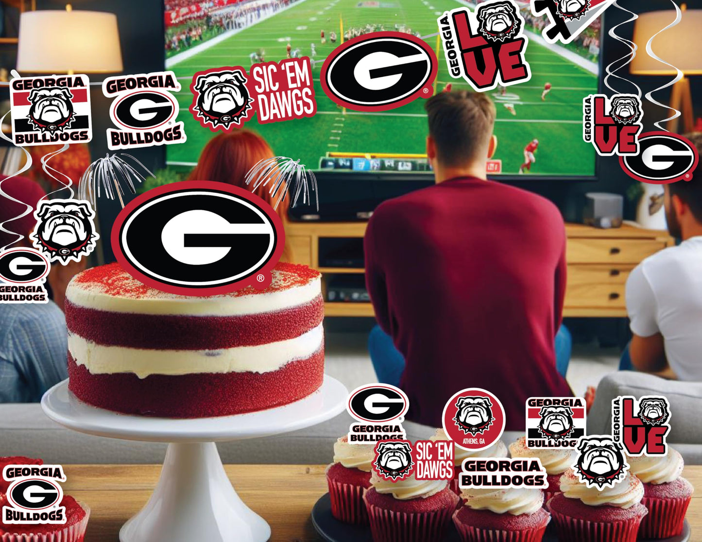 Georgia Bulldogs Party Supplies (42 Pieces) For University Of Georgia Graduation, Tailgating And Birthday Party Decorations With