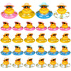 Marsui 24 Pcs Summer Beach Rubber Ducks Bulk Mini Rubber Ducky Bathtub Toy Cute Squeaky Shower Ducks for Baby Shower Swimming Pool Toys