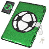 Imikeya Football Sequins Journal With Lock: Kids Sequin Journal Sequin Notebook Diary With Lock And Keys Journal Writing Journal