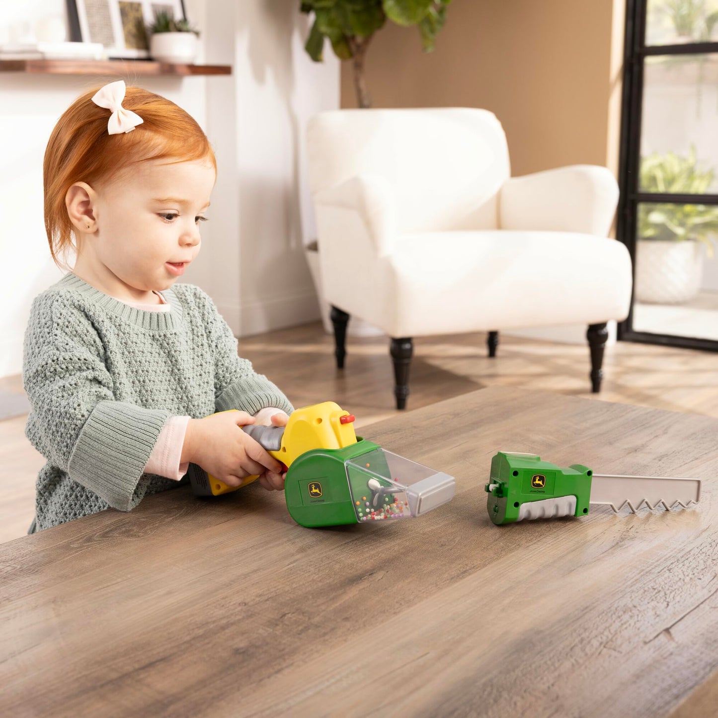 John Deere Kids Power Tools - 2-In-1 Power Tool Toy With Toy Saw And Toy Vacuum - Kids Tool Set With Unique Motion - John Deere