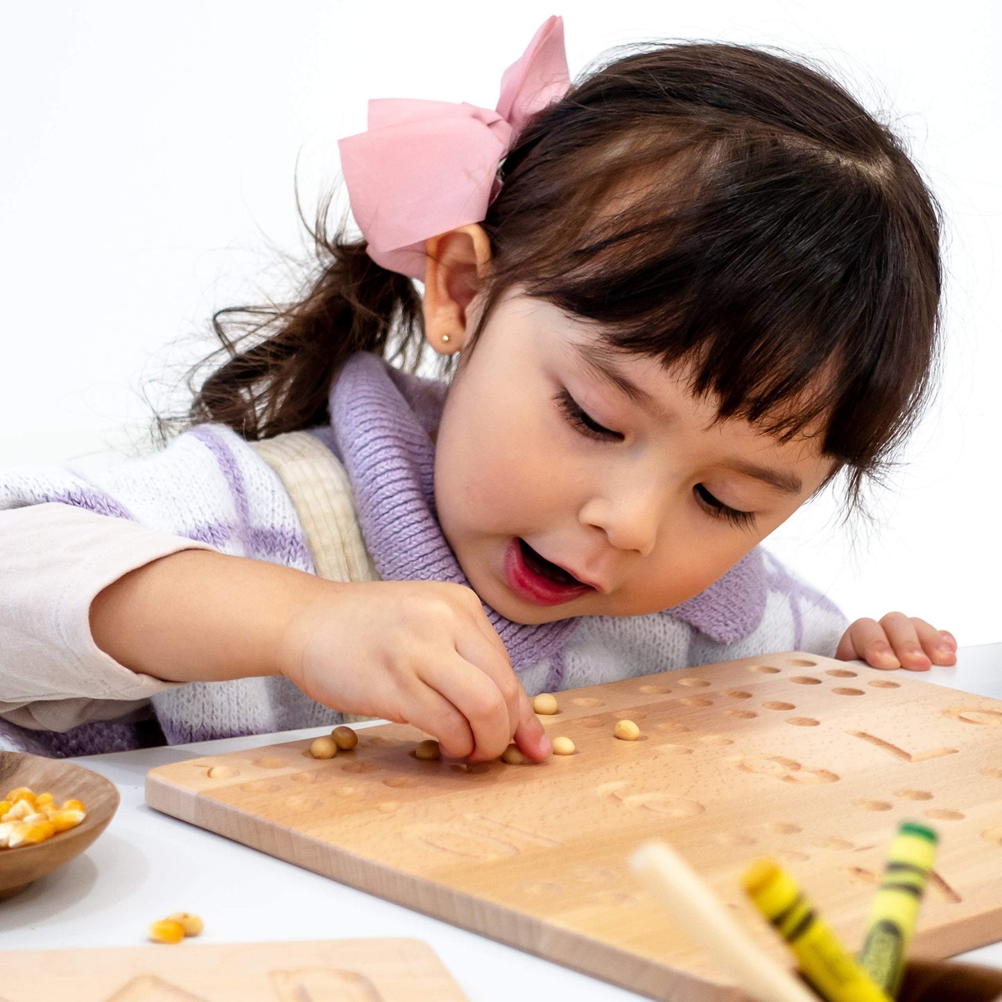 BLUE GINKGO Number Tracing Board - Double-Sided Wooden Montessori Math Board for Toddlers, STEM Learning, Sensory Play, and Pres