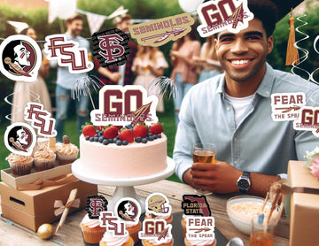 Florida State Party Supplies (42 Pieces) Fsu Decorations For Graduation, Tailgating And Birthday Party With Fsu Banner And Cake