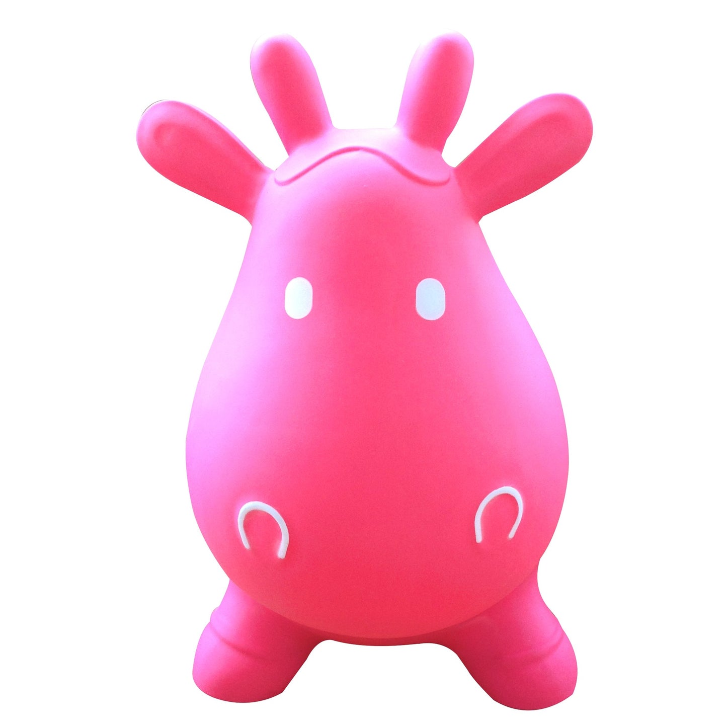 Appleround Cow Bouncer With Air Pump, Inflatable Space Hopper, Ride-On Bouncy Animal (Pink)