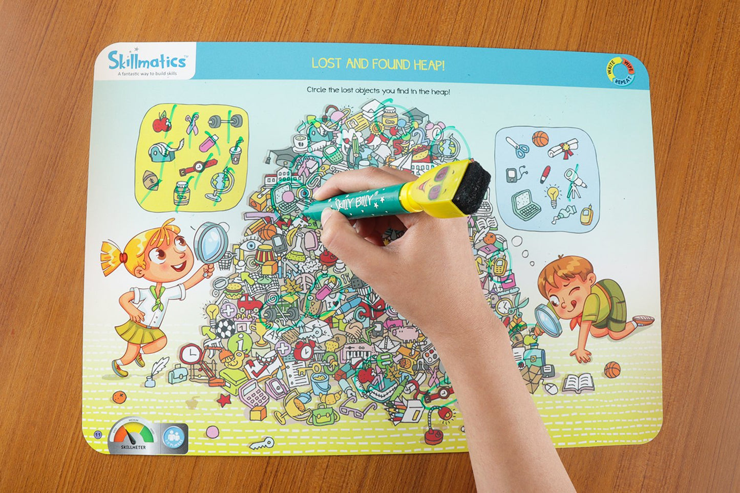 Skillmatics Educational Game : Skill Games | Reusable Activity Mats With 2 Dry Erase Markers | Gifts & Learning Tools For Ages 6 And Up