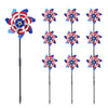 Battife 10 Packs Patriotic Sparkly Reflective Pinwheels For Yard And Garden, American Flags Blinding Birds Pin Wheel Scare Birds