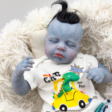 BNNPUU Reborn Baby Dolls 19 Inch Handmade Lifelike Baby Dolls Soft Fabric Body Like A Real Baby Reborn Closed Eyes Dolls