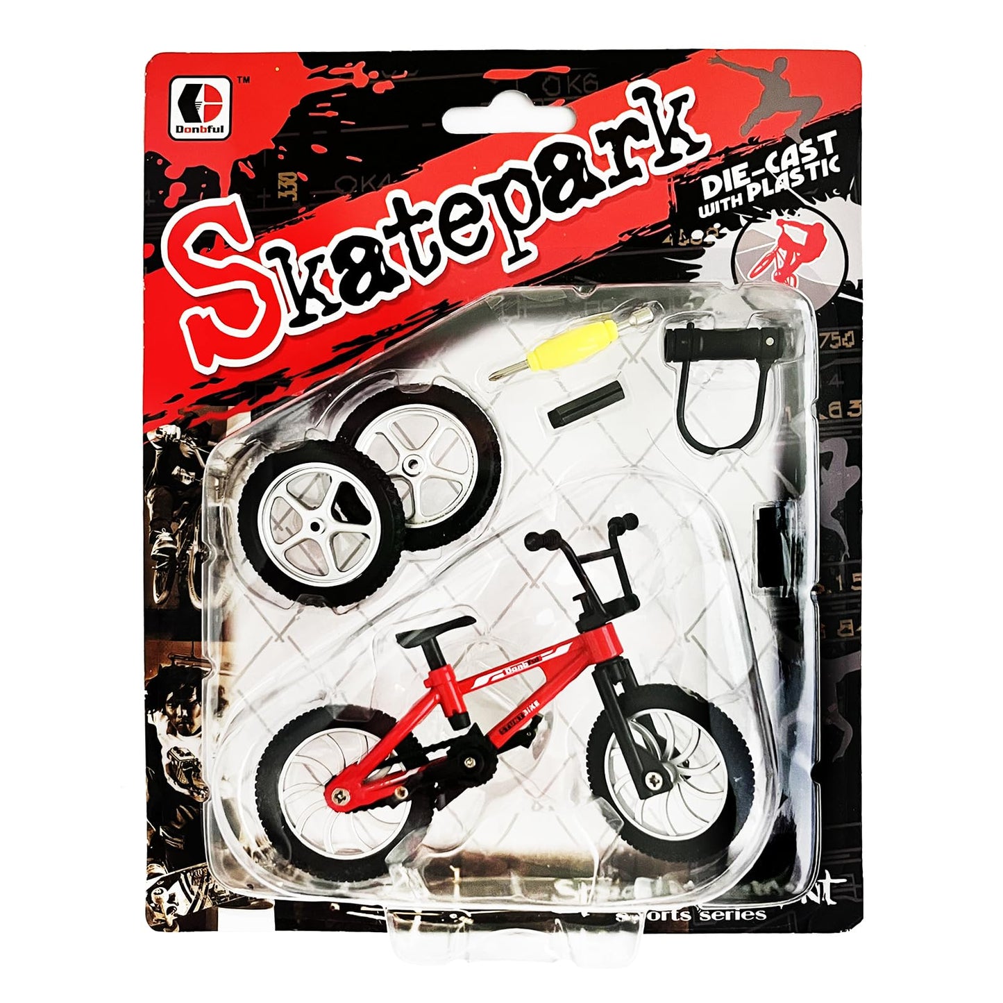 Metal Finger Bike Mountain Bike Toys Functional Kids Finger Bicycle Mini Finger Bmx Set Gift For Kid (Red)