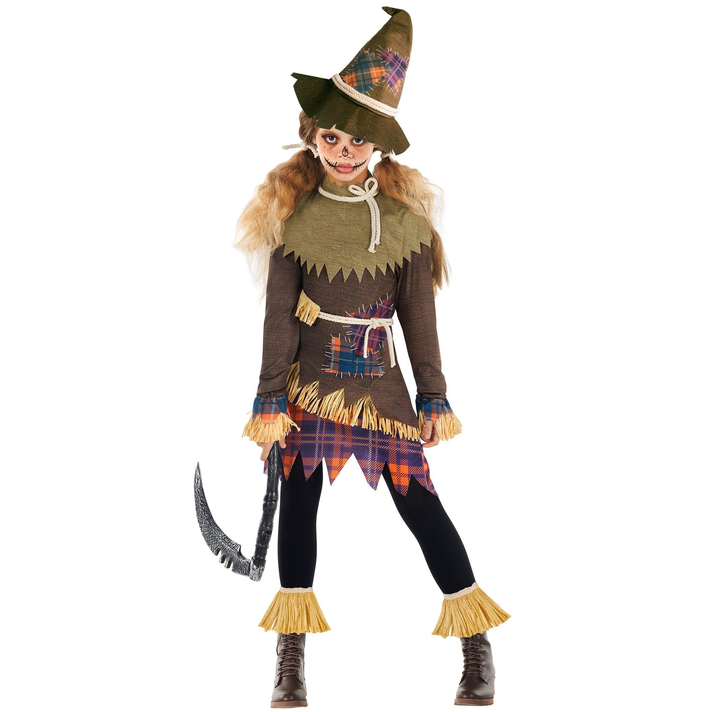 Morph Kids Scarecrow Costume For Girls - Scarecrow Costume Kids Girls - Little Girls Scarecrow Costume - Girls Creepy Scarecrow Costume L