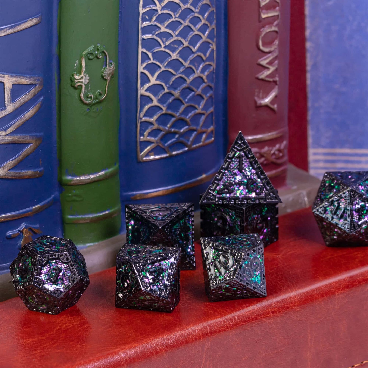 UDIXI Metal DND Dice Set, 7PCS Polyhedral D&D Dice Set Dragon d n d Dice for Dungeons and Dragons, Metal Dice Set d&d for Role P