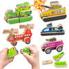 Teekdeer Wooden Military Building Blocks,33 Pcs Snap-Together Toy for 3-6 Year Olds,Montessori-Inspired Fine Motor Skill Educati