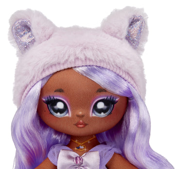 Na! Na! Na! Surprisesweetest Gems™ Juno Summers 7.5' Fashion Doll Light Amethyst Birthstone Inspired With Lavender Hair, Purple Dress & Brush,Poseable,Great Toy Gift Girls Boys Ages 5 6 7 8+ Years