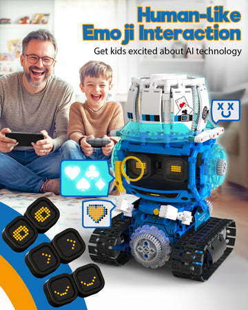 Opmind 5 In 1 Stem Robot Building Toys For Boys Age 8-13, 494Pcs Remote & App-Controlled Set Educational Coding Toy, Kids Diy So