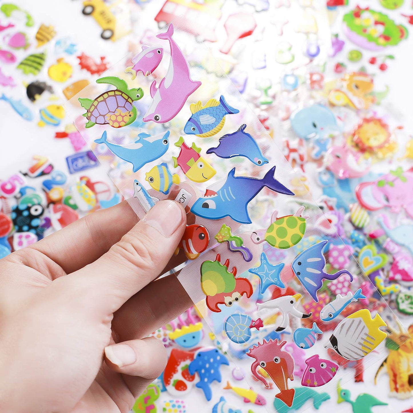 3D Stickers For Kids Toddlers 550+ Vivid Puffy Kids Stickers 24 Different Sheets, Colored 3D Stickers For Boys Girls Teachers, R