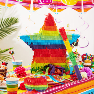 JOYIN Cinco De Mayo Star Pinata - 12.6" Multicolored Paper Decoration for Fiesta Parties, Taco Tuesday, Luau Events, Model 12799