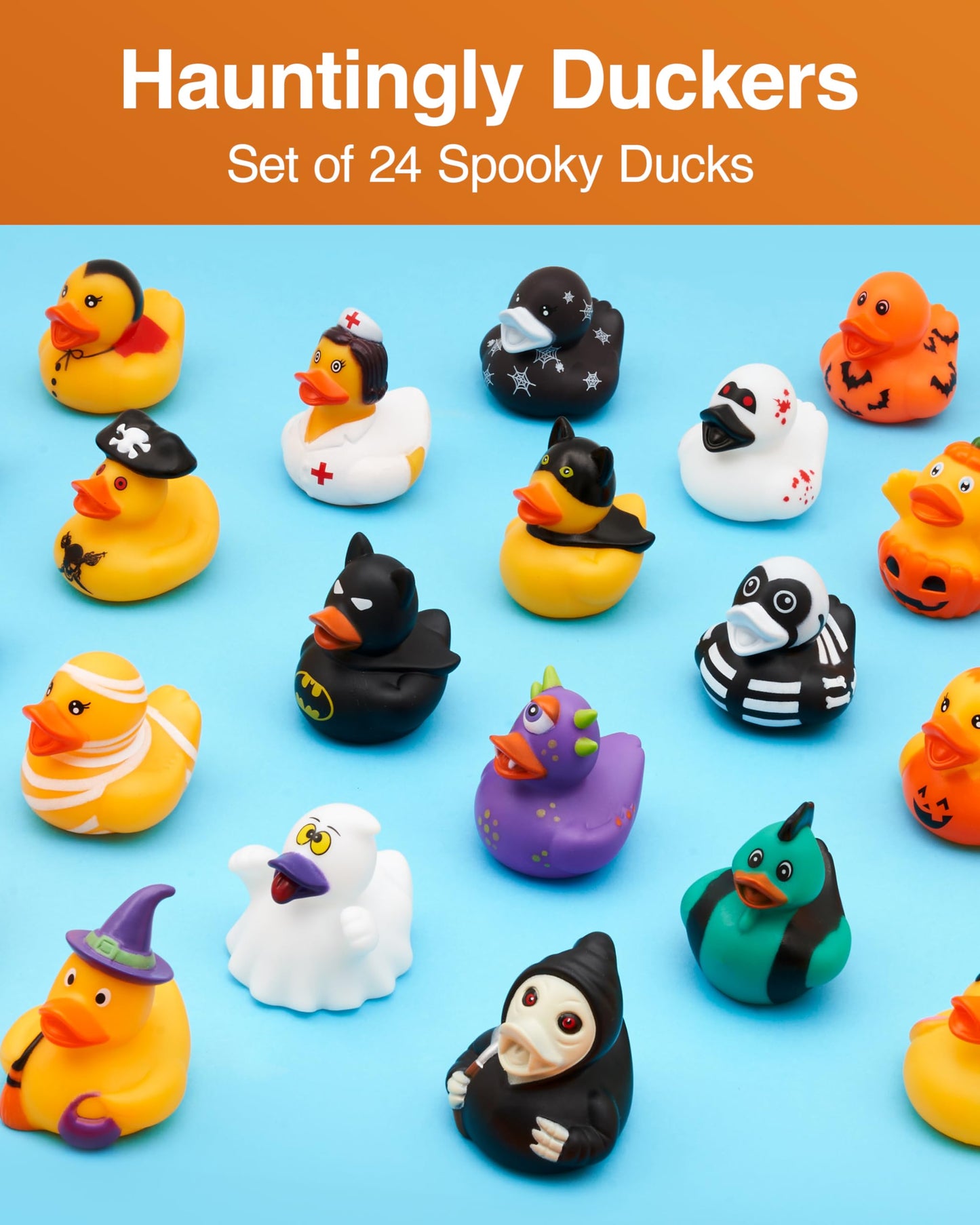 Jeep Ducks For Ducking (24 Pieces) - Halloween Ducks For Jeeps - 2' Halloween Themed Rubber Ducks Jeep Ducking - Plus Official Duck Duck Jeep Mobile App - Kid'S Party Favor