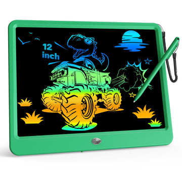 KOKODI 12 Inch Green LCD Writing Tablet, Erasable Doodle Board for Kids & Adults, Ideal for Travel, School, and Birthday Gifts