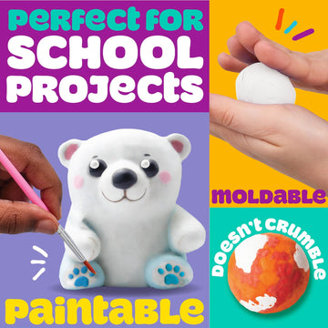 Play-Doh Brand Air-Dry Clay Bucket, Paintable White Modeling Clay, Arts & Crafts Gift, Craft Supplies, Sculpting and Molding Cla