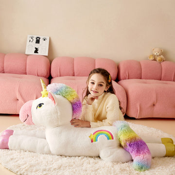 Tumyay Giant Unicorn Stuffed Animal Plush Soft Toy,51'' Large Jumbo Cute Big Size Huge Fluffy Plushie,Birthday Gifts For Kids