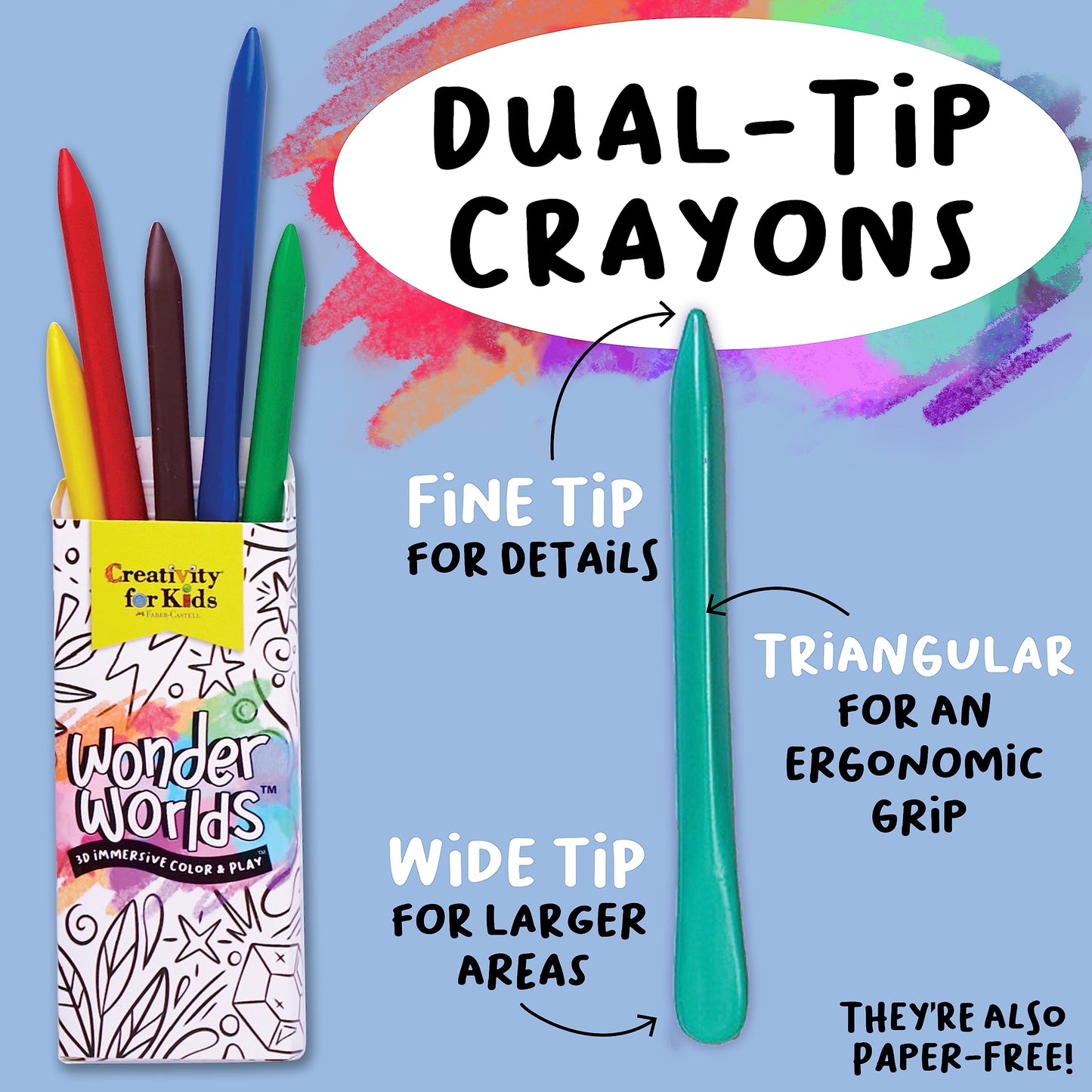 Creativity For Kids Wonder Worlds 3D Coloring Craft Kit 2 Pack: Outer Space And Underwater Voyage - Gifts For Boys And Girls Ages 5-8+