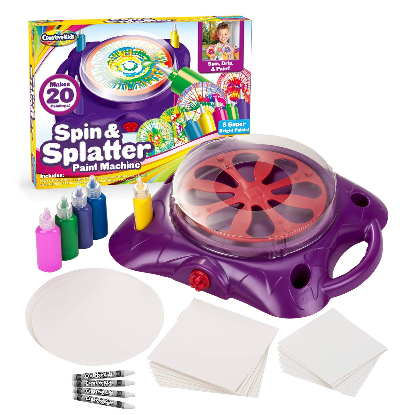 Creative Kids Spin & Paint Art Kit - Spinning Art Machine Craft Kit For Children & Adults, Christmas Gifts 6+