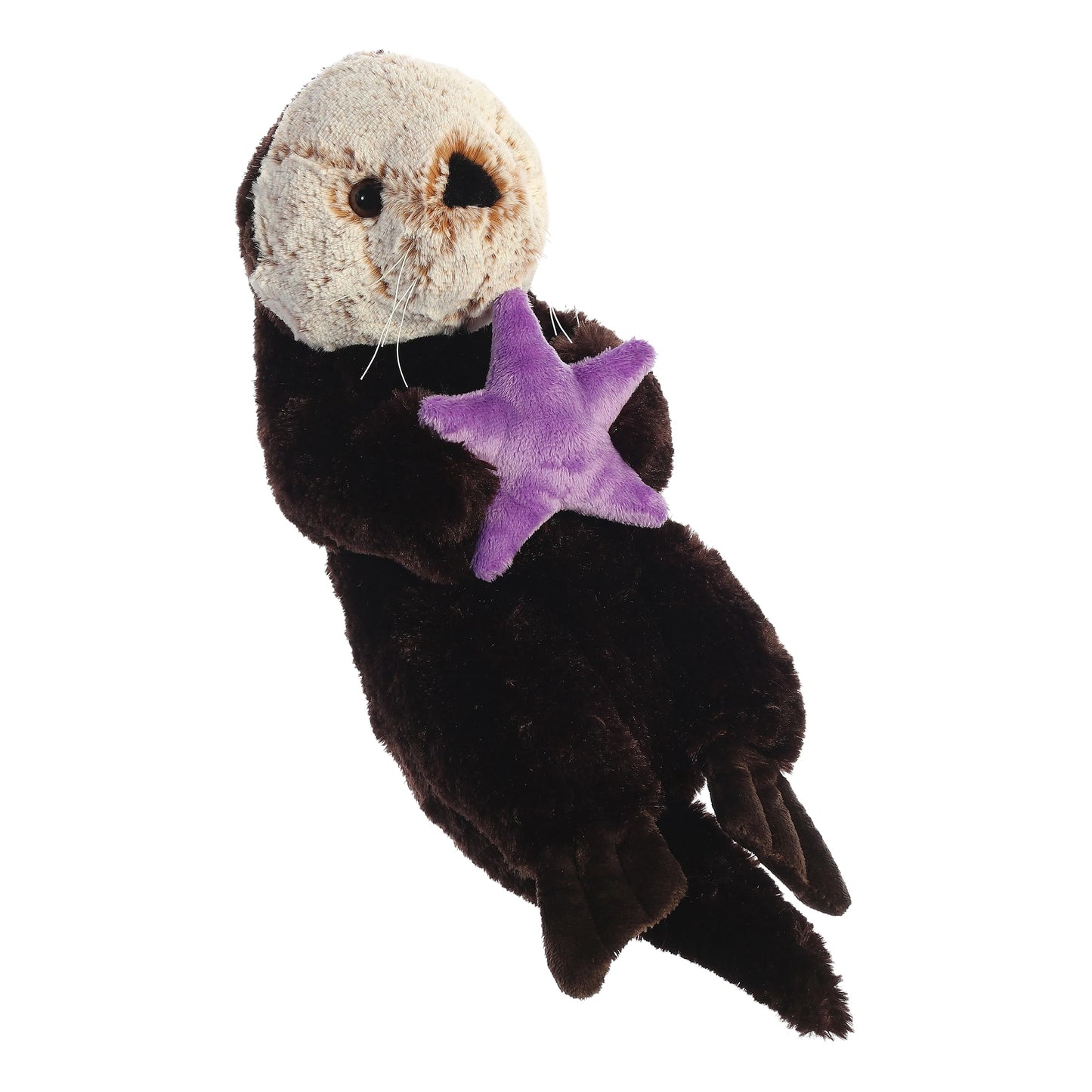 Aurora® Huggable Destination Nation™ Sea Otter Stuffed Animal - Global Exploration - Learning Fun - Brown 13 Inches