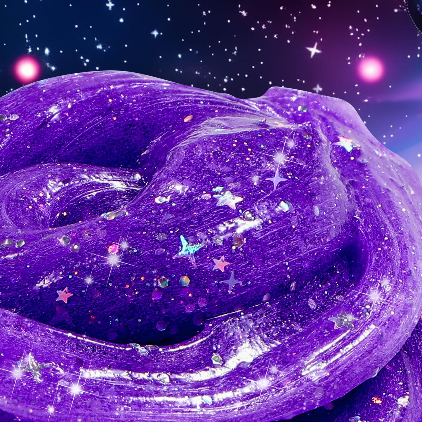 24 Pack Galaxy Star Slime,Party Favor For Kids Girls & Boys,Non Sticky, Stress & Anxiety Relief, Super Soft Sludge Toy