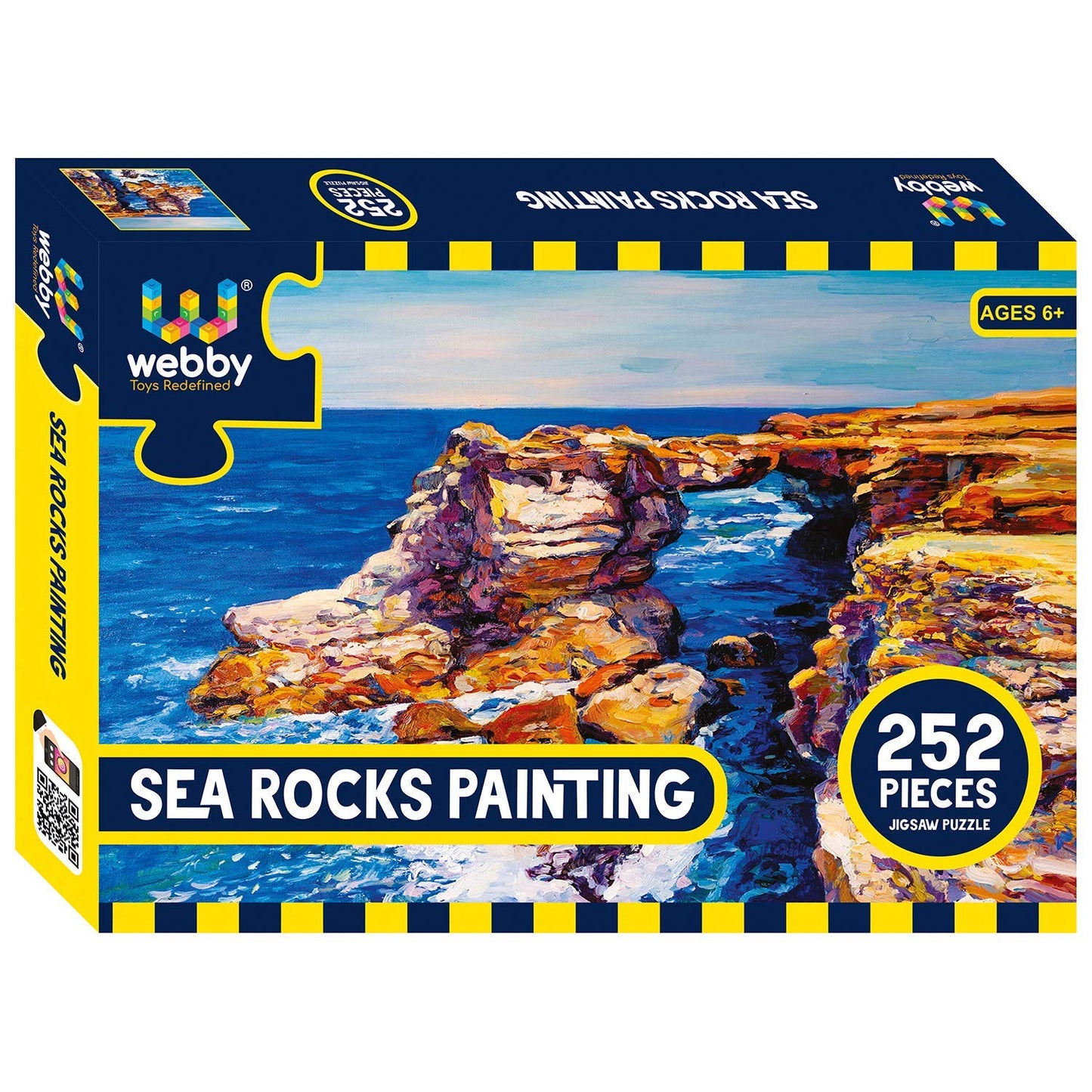 Webby Sea Rocks Painting Jigsaw Puzzle, 252 Pieces