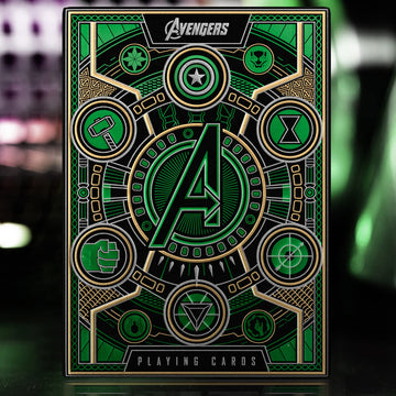 theory11 Avengers Green Edition enhanced Playing Cards - Marvel Studios' The Infinity Saga Deck