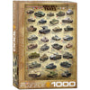 EuroGraphics 1000 Piece WWII Tanks Puzzle, Brown, Cardboard, Model 6000-0388