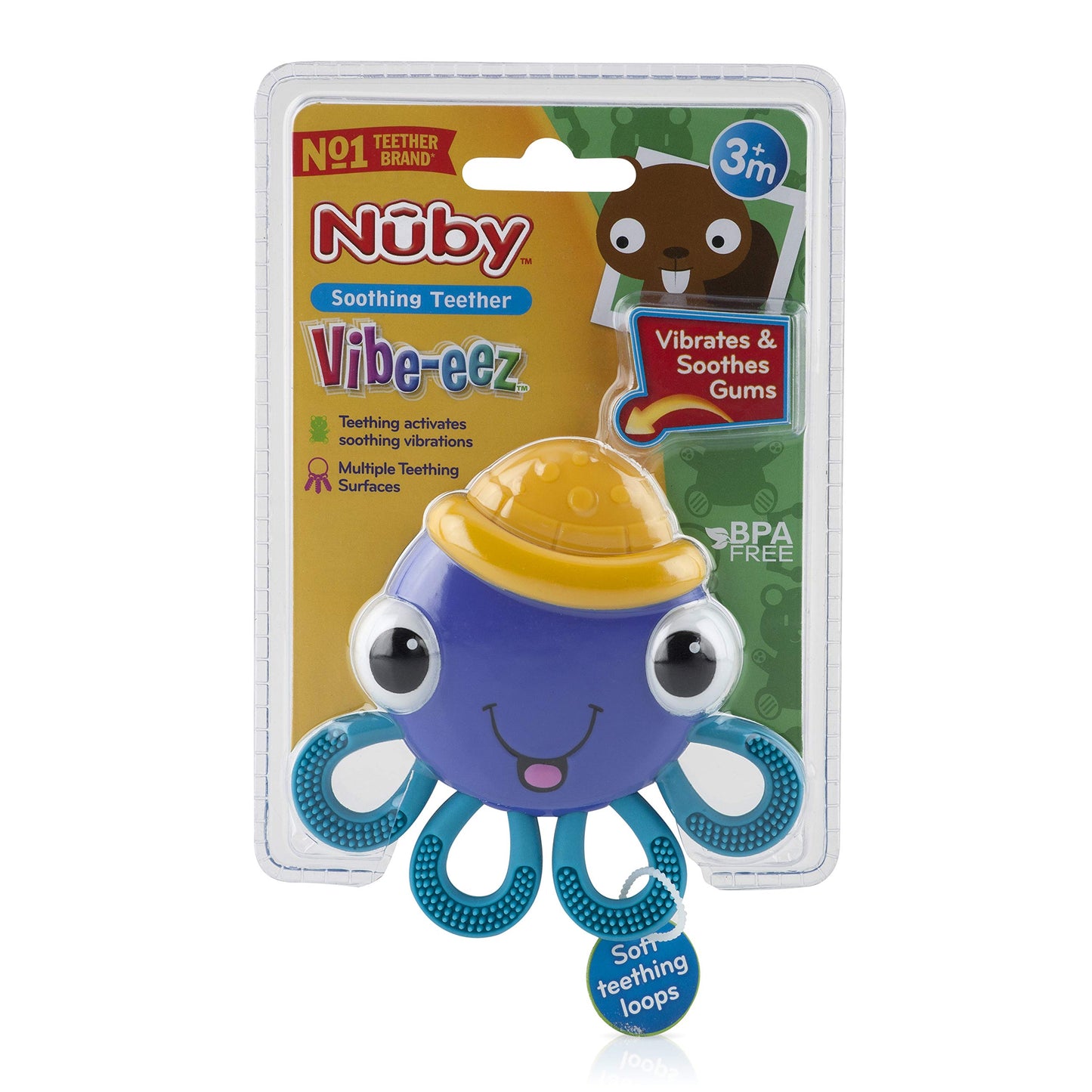 Nuby Vibe-Eez Teether, Octopus